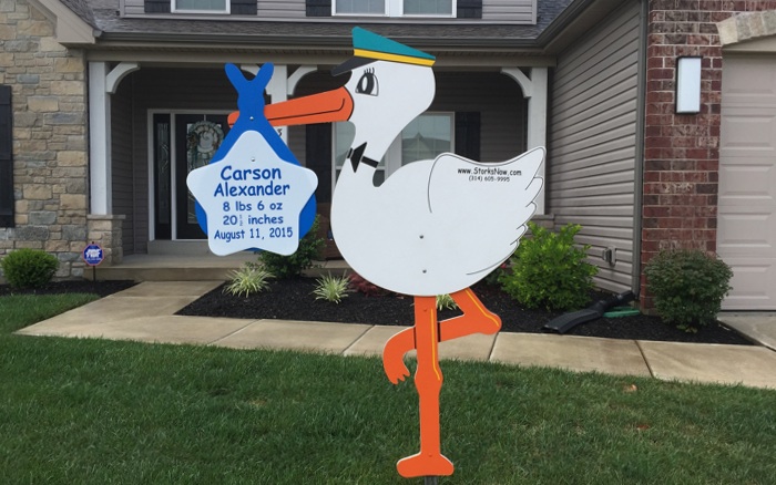 Baby Boy Stork Sign